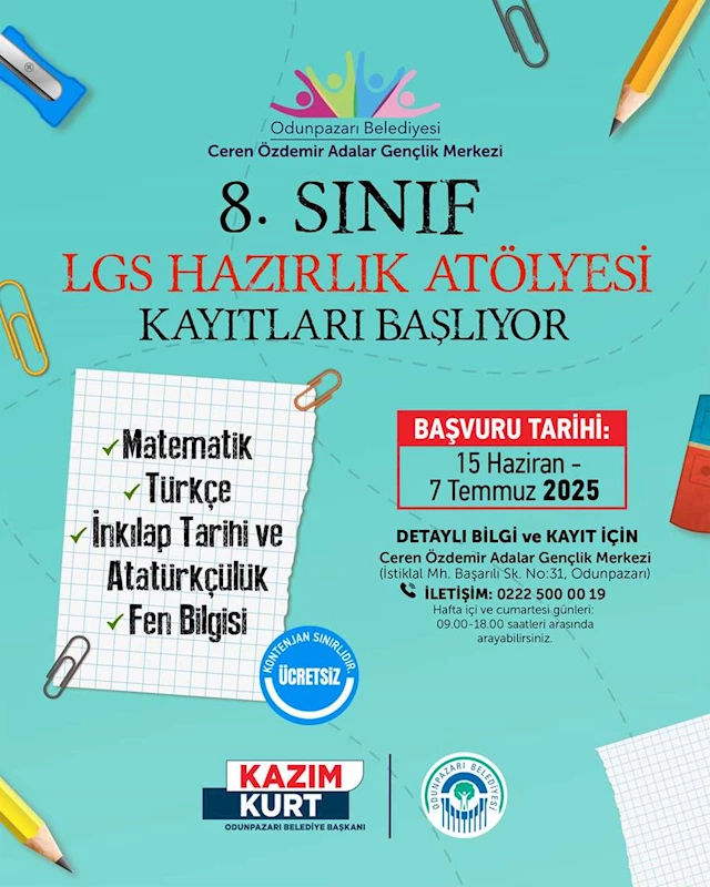 ODUNPAZARI BELEDİYESİ’NDEN EĞİTİME BÜYÜK DESTEK